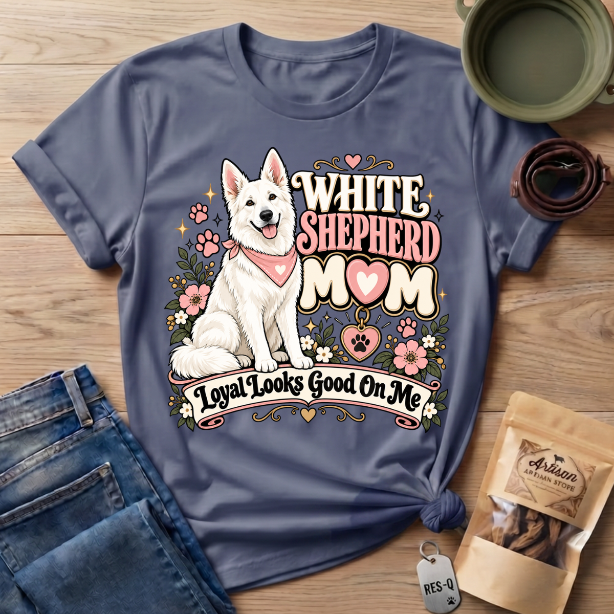 White Shepherd Mom T-Shirt