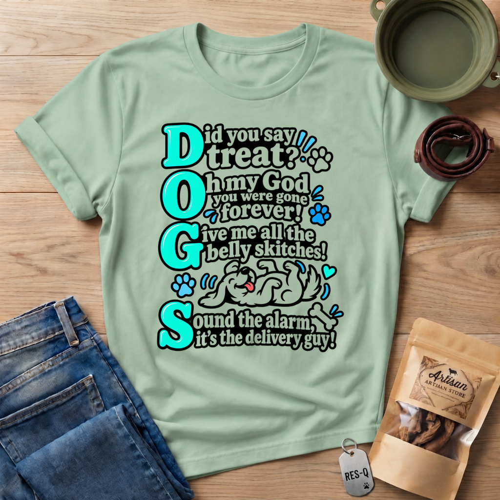Teal DOGS   T-Shirt