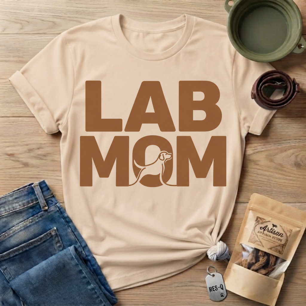 Lab Mom Text T-Shirt