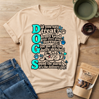 Teal DOGS   T-Shirt