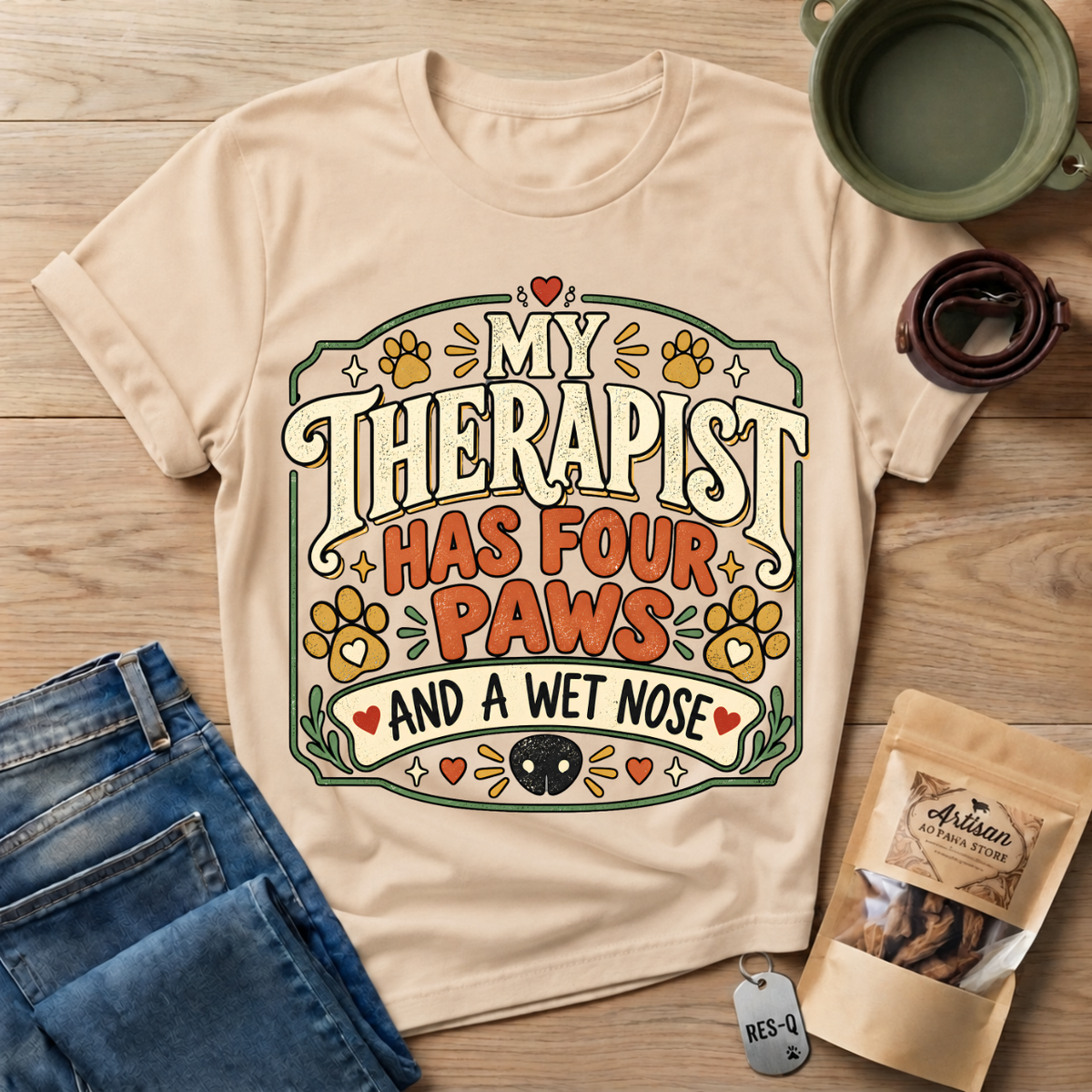 Four Paws Therapist T-Shirt