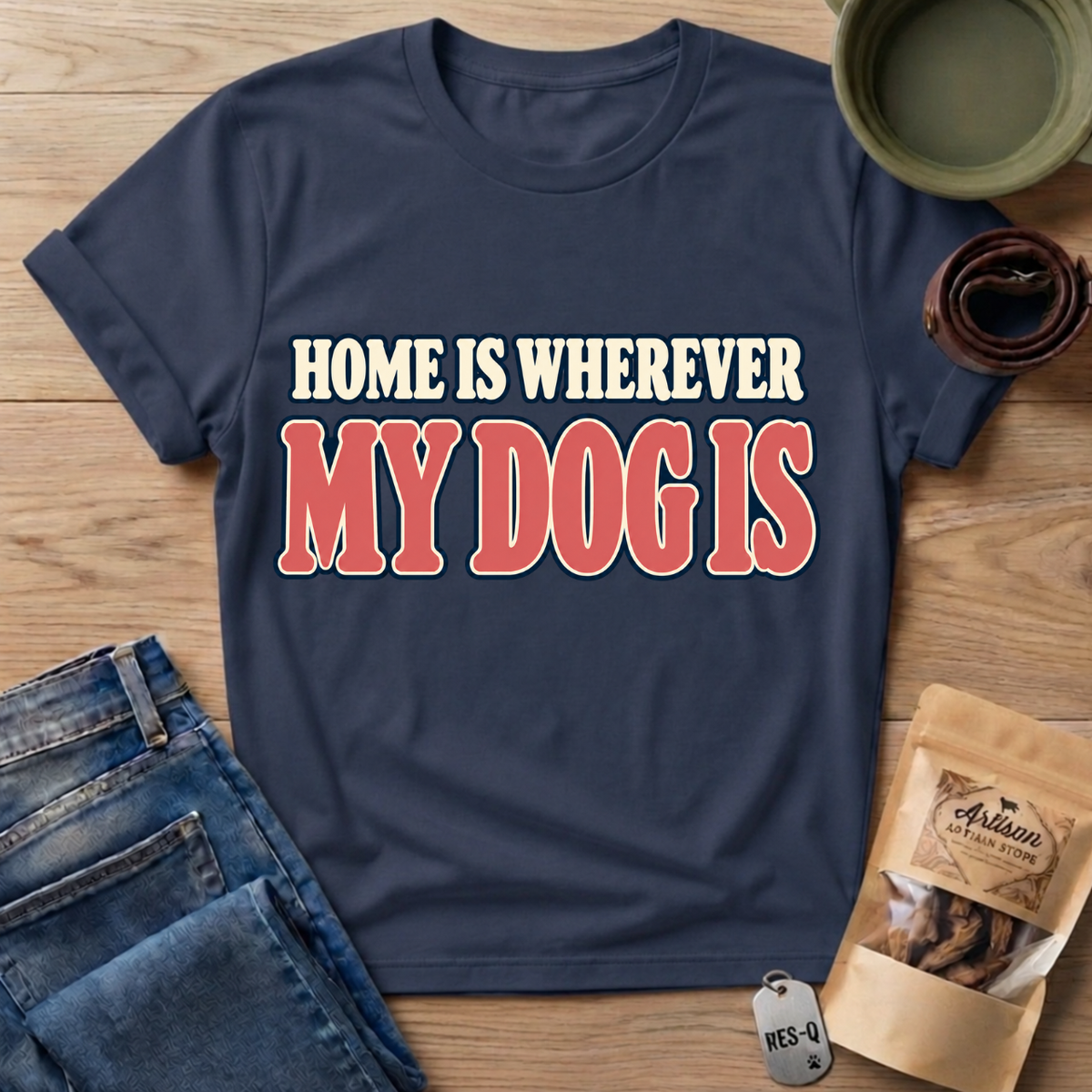 Home Is Text T-Shirt