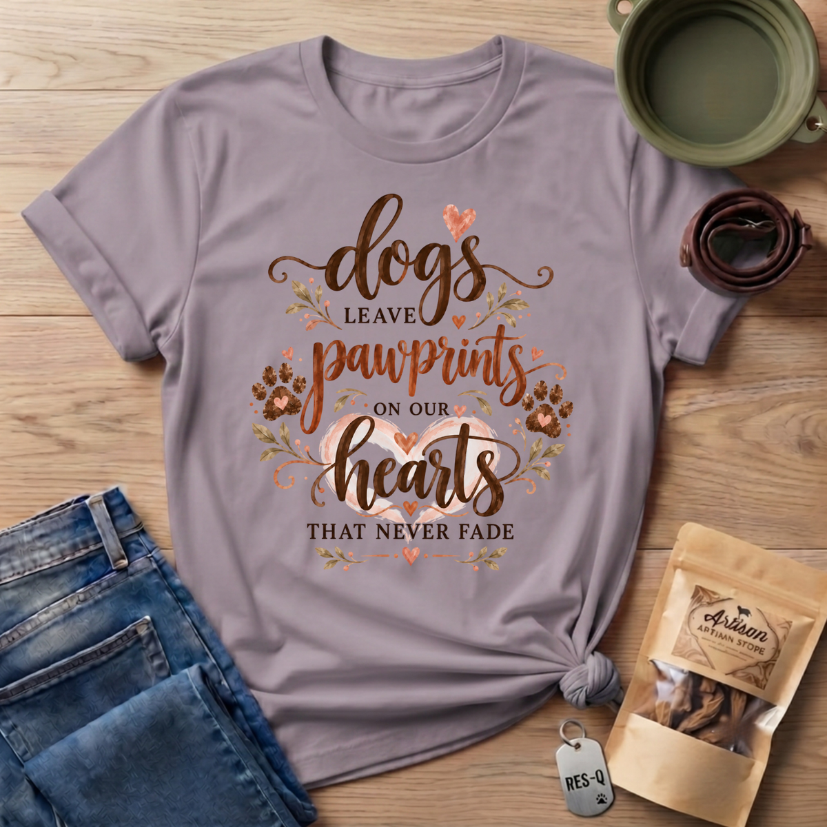 Pawprints Hearts T-Shirt