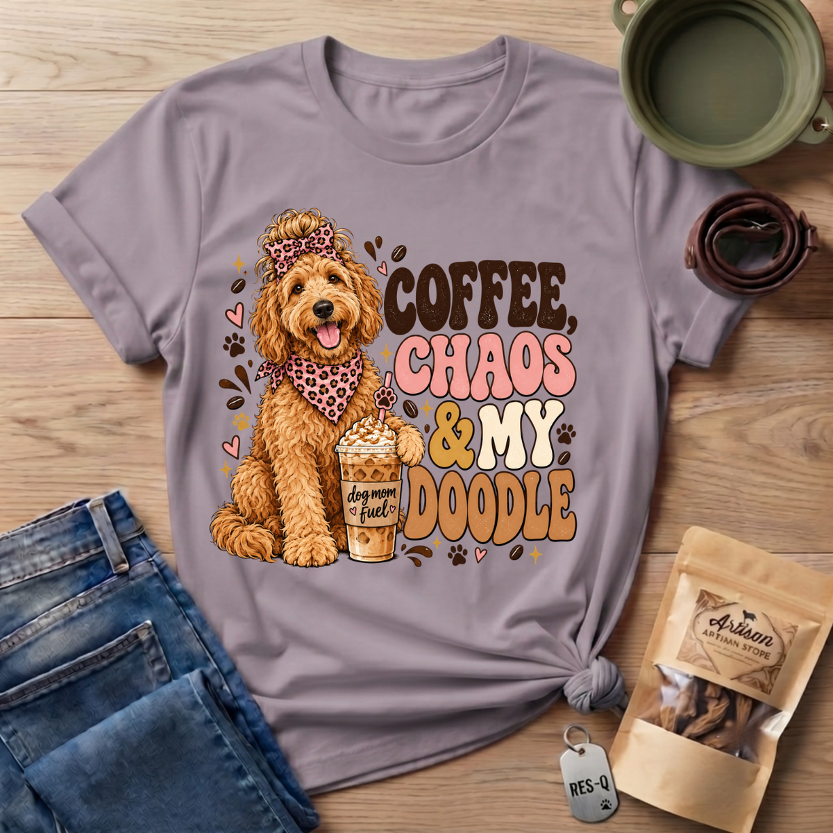 Coffee Doodle Mom T-Shirt