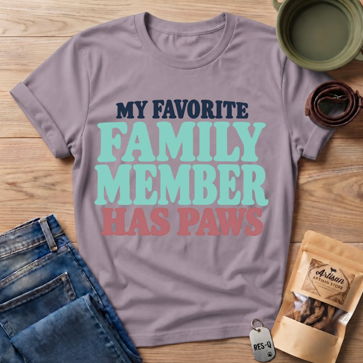 Favorite Family Text T-Shirt