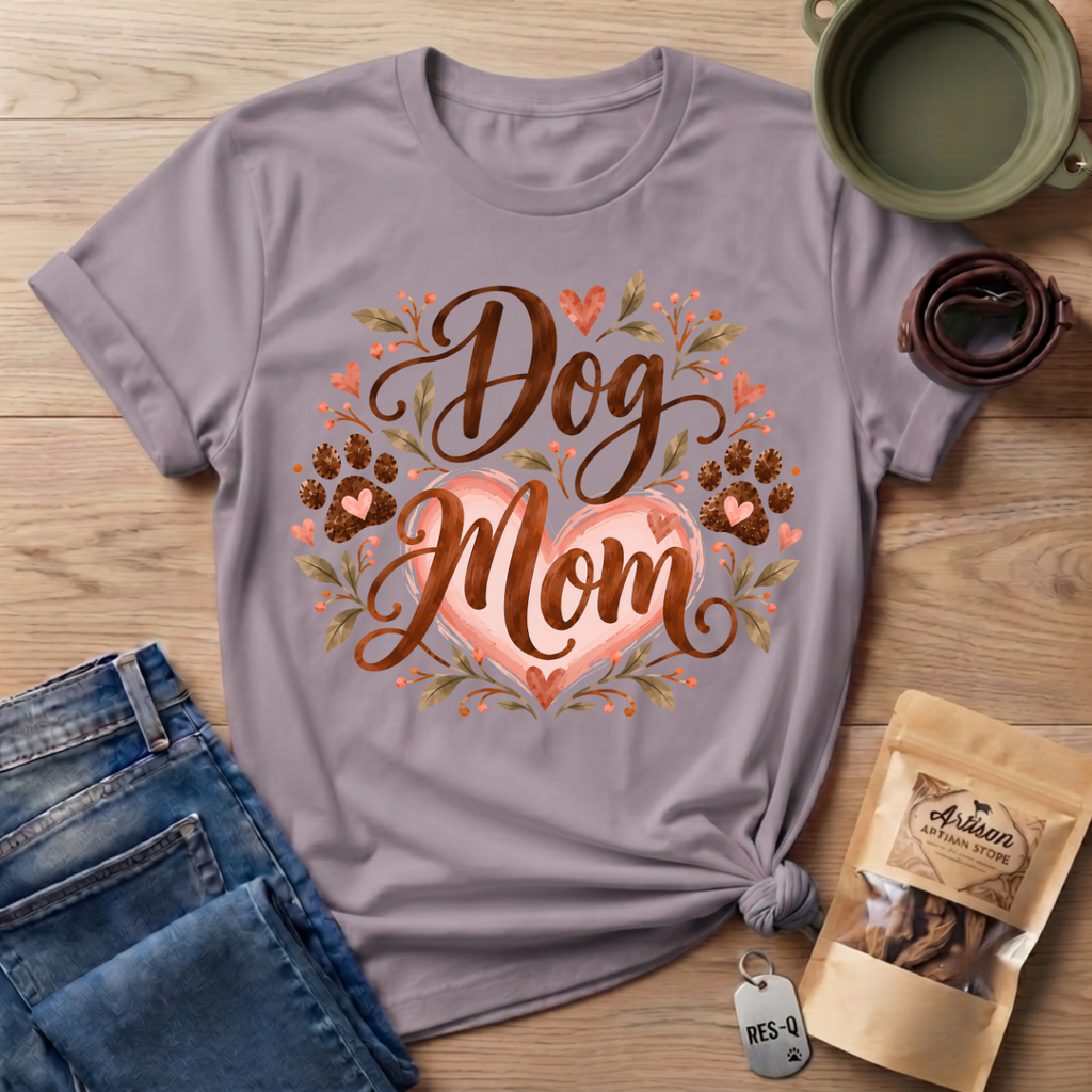 Dog Mom Heart T-Shirt