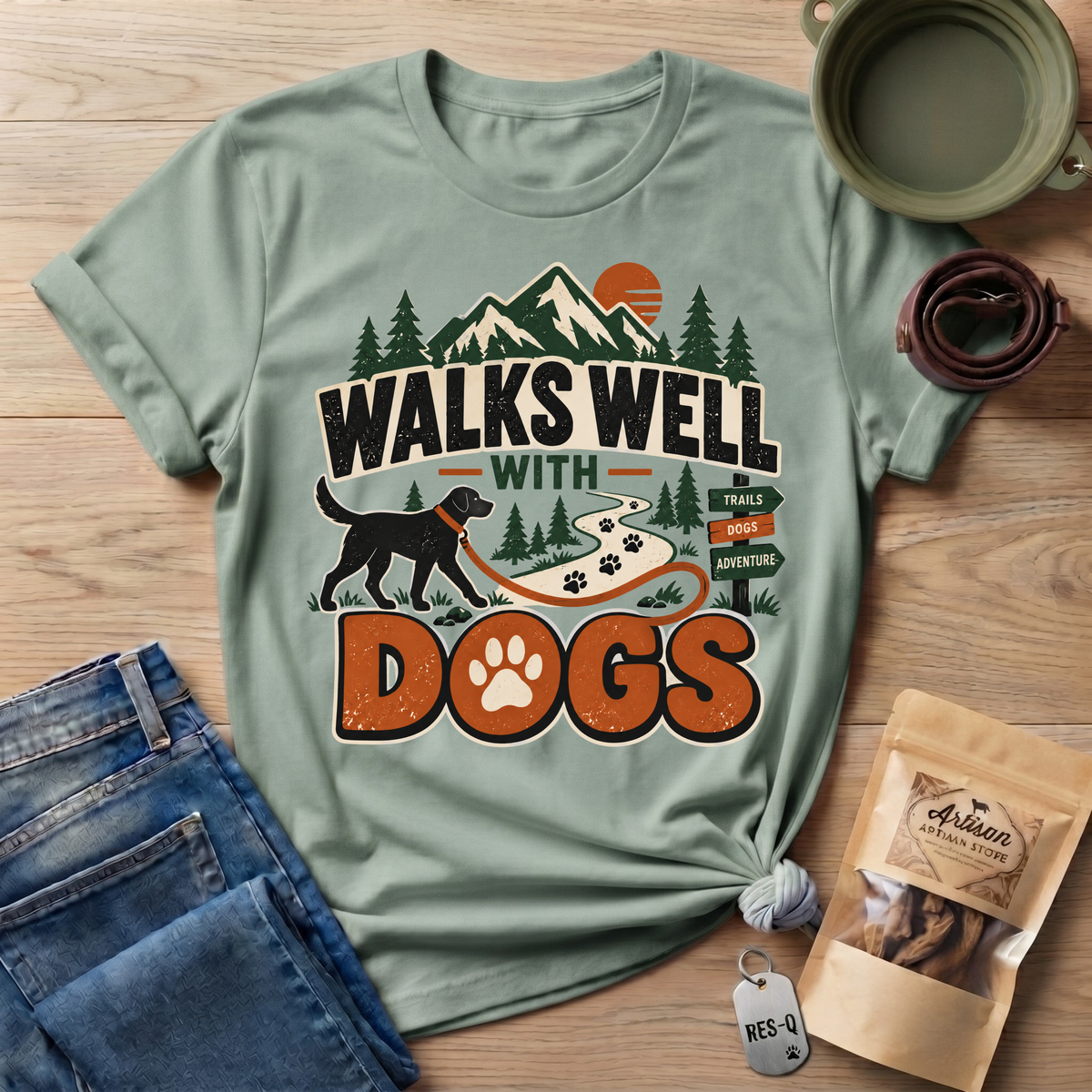 Walks Well Dogs T-Shirt