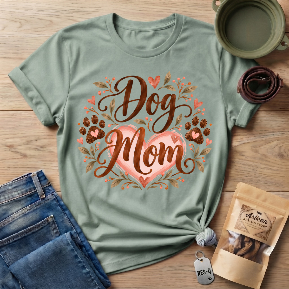 Dog Mom Heart T-Shirt