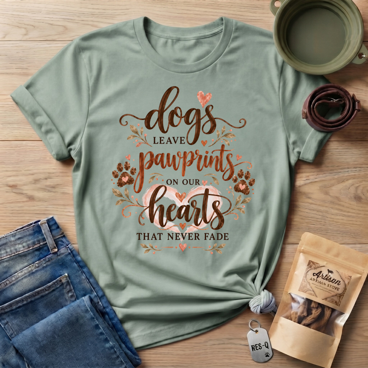 Pawprints Hearts T-Shirt