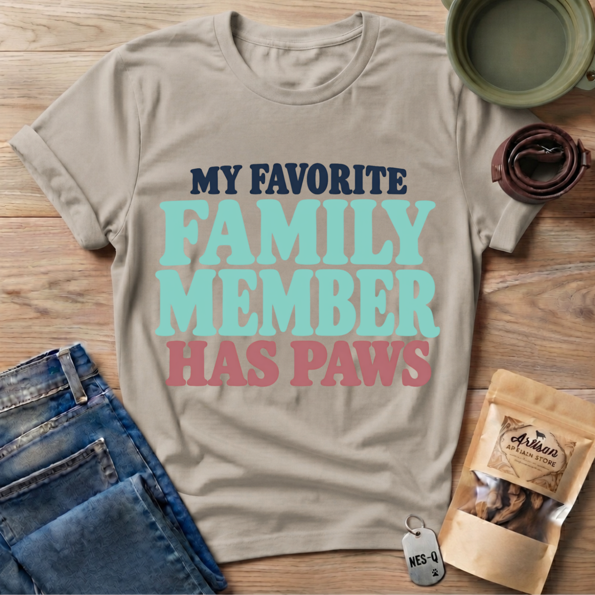 Favorite Family Text T-Shirt