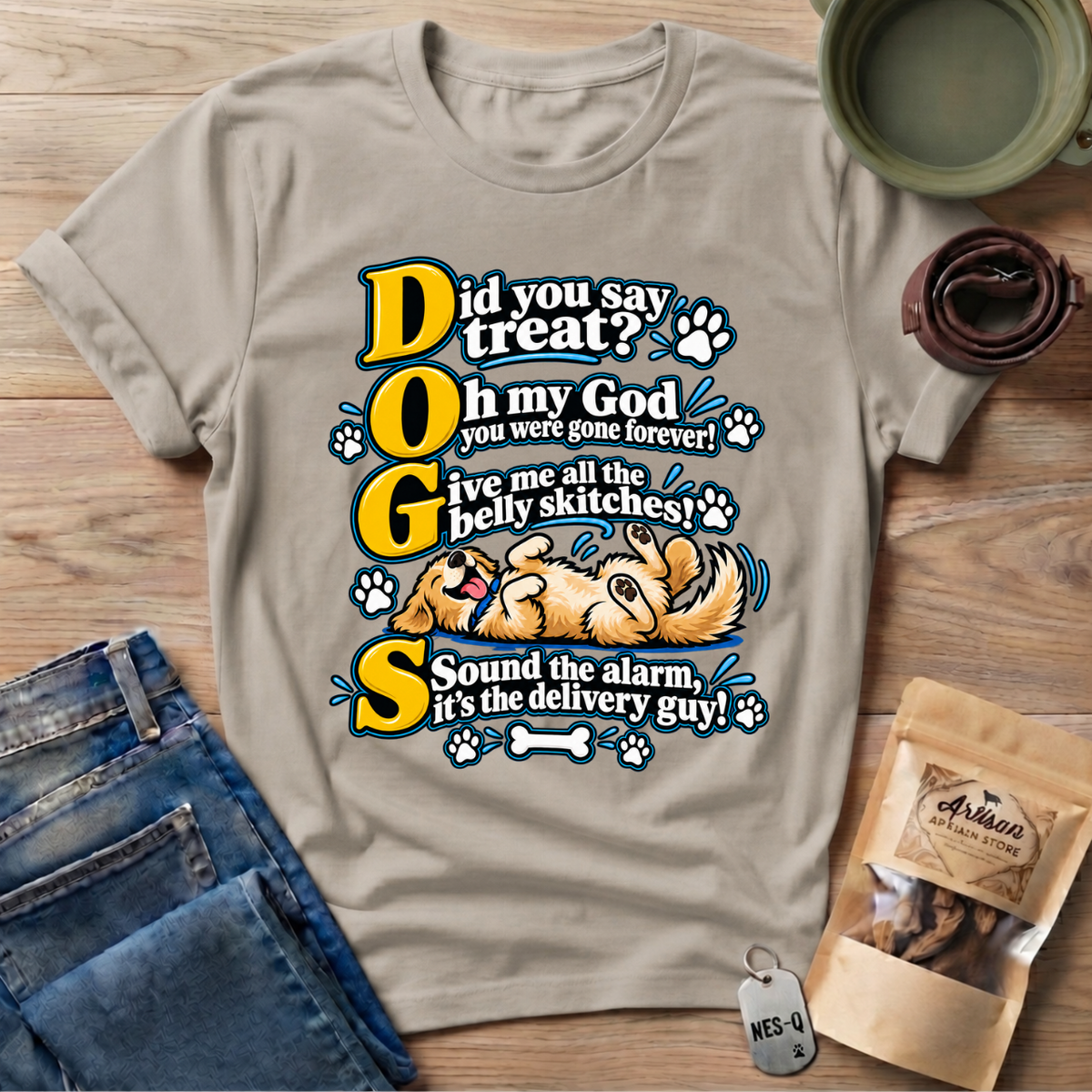 Gold DOGS T-Shirt