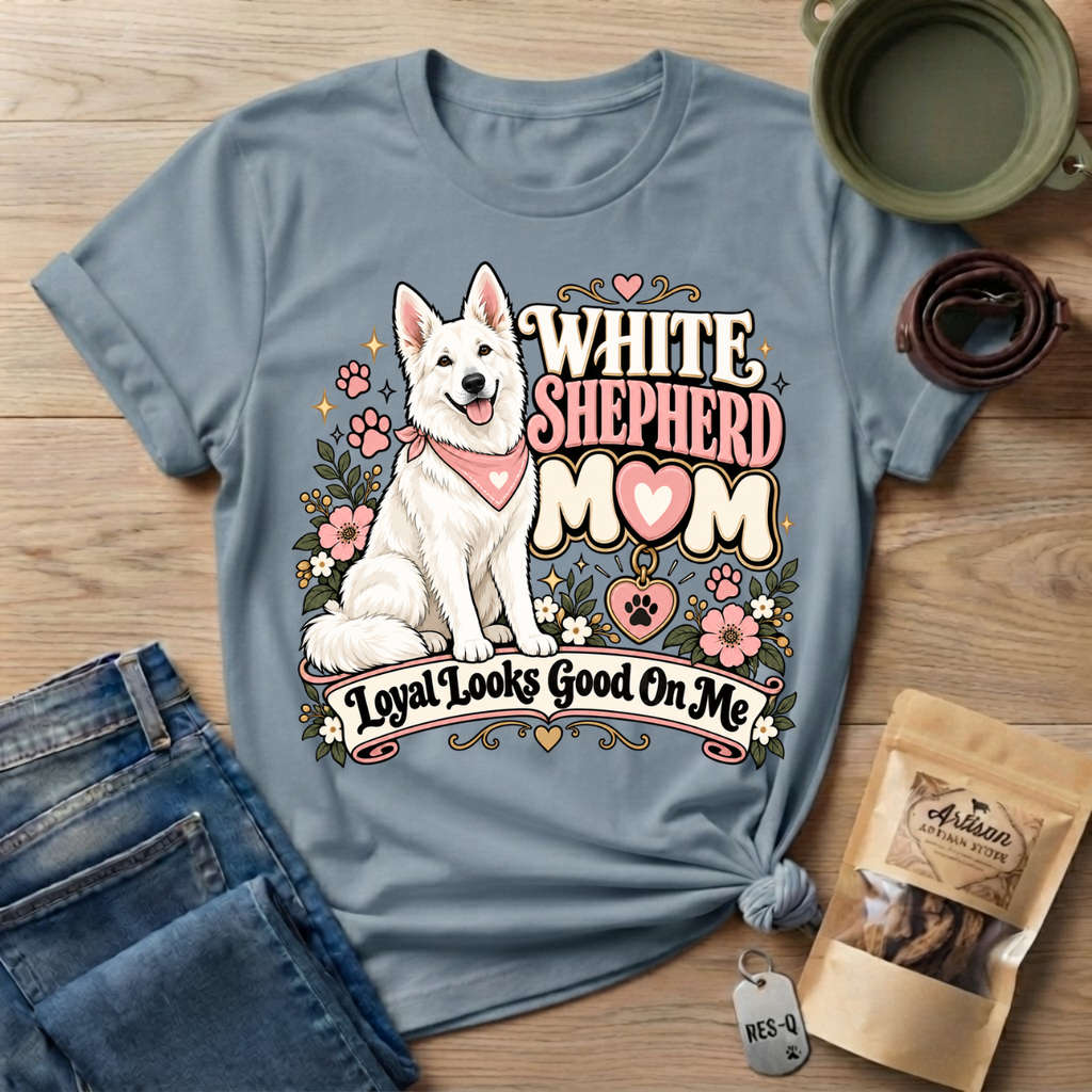 White Shepherd Mom T-Shirt