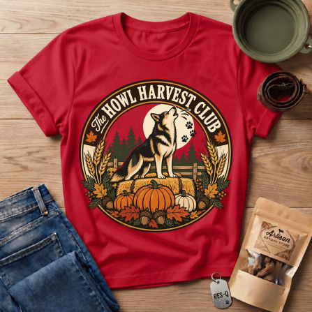 Howl Harvest Club T-Shirt in Cherry Red