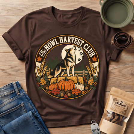 Howl Harvest Club T-Shirt in Dark Chocolate