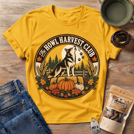 Howl Harvest Club T-Shirt in Gold