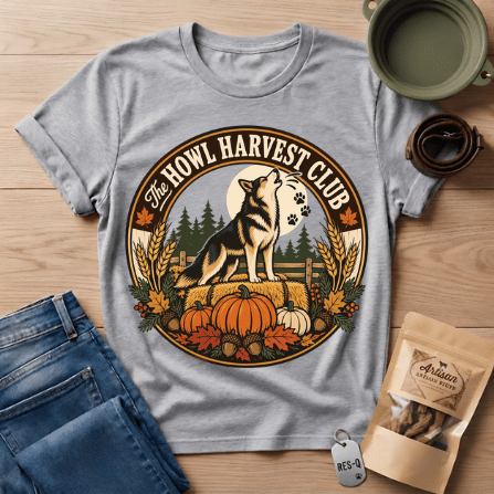 Howl Harvest Club T-Shirt in Sport Grey